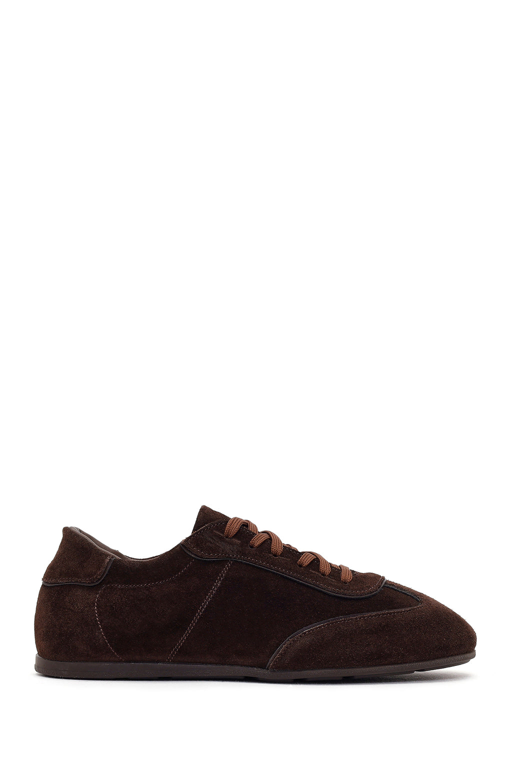 Kadın Kahverengi Bağcıklı Süet Deri Sneaker