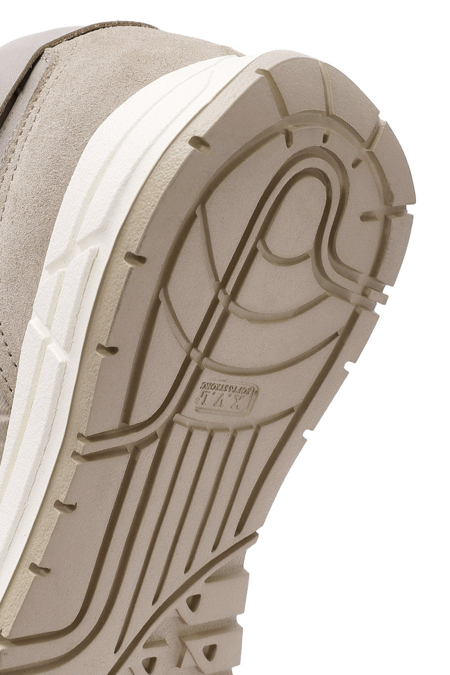 Erkek Bej Bağcıklı Deri Sneaker