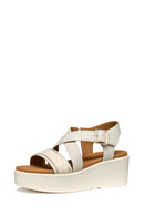 Geox Women Beige Damen D Xand 2.2s Thick Sole Leather Sandal | Derimod