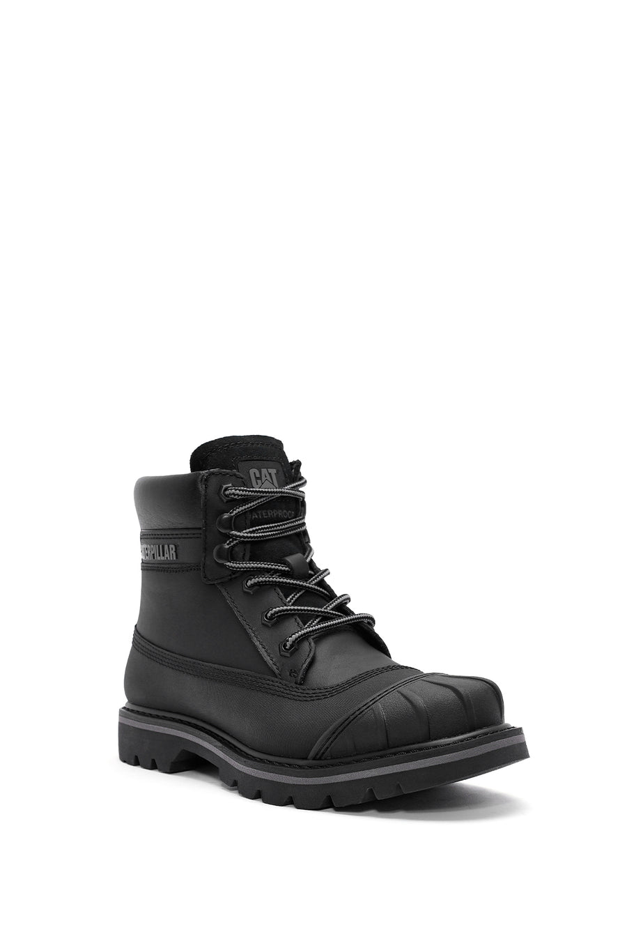 Caterpillar Men's Black Colorado Galosh WP Lace-Up Leather Combat Boots