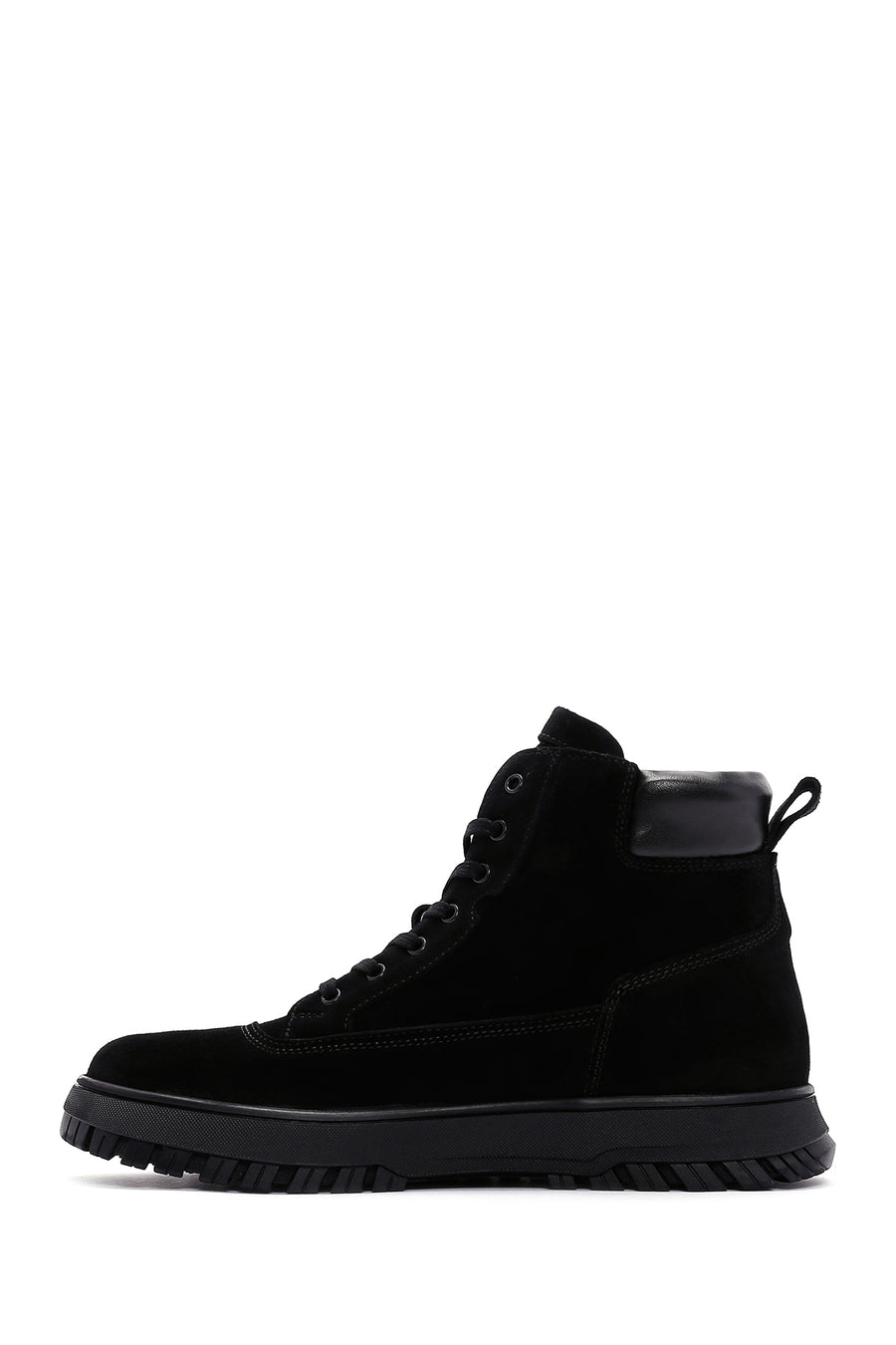 Men's Black Suede Leather Sports Boots