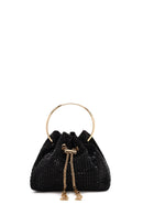 Woman Black Long Chain Strap Embellished Mini Evening Bag | Derimod