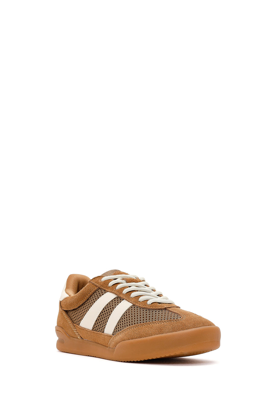 Kadın Kahverengi Bağcıklı Deri Sneaker