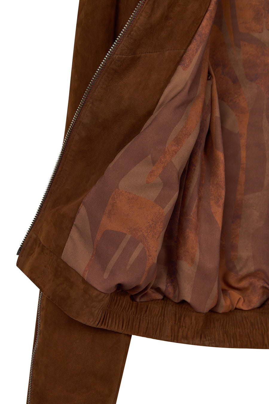 Juliana Woman Brown Short Oversize Suede Jacket