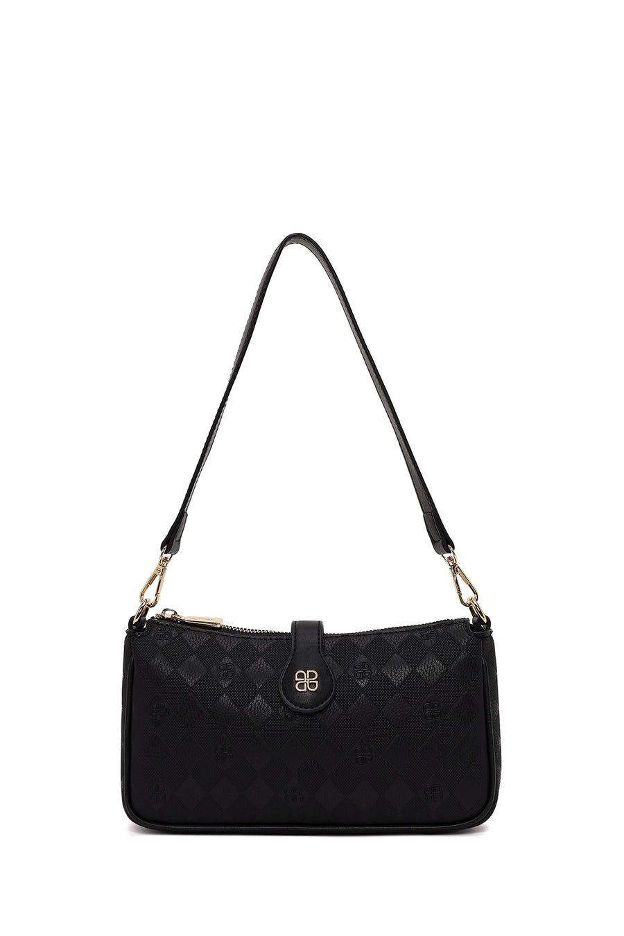 Woman Black Printed Mini Shoulder Bag
