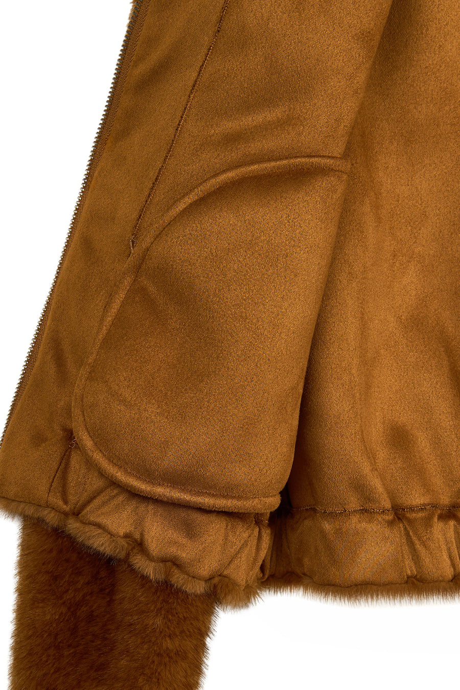 Arosa Kadın Camel Kapüşonlu Oversize Teddy Mont