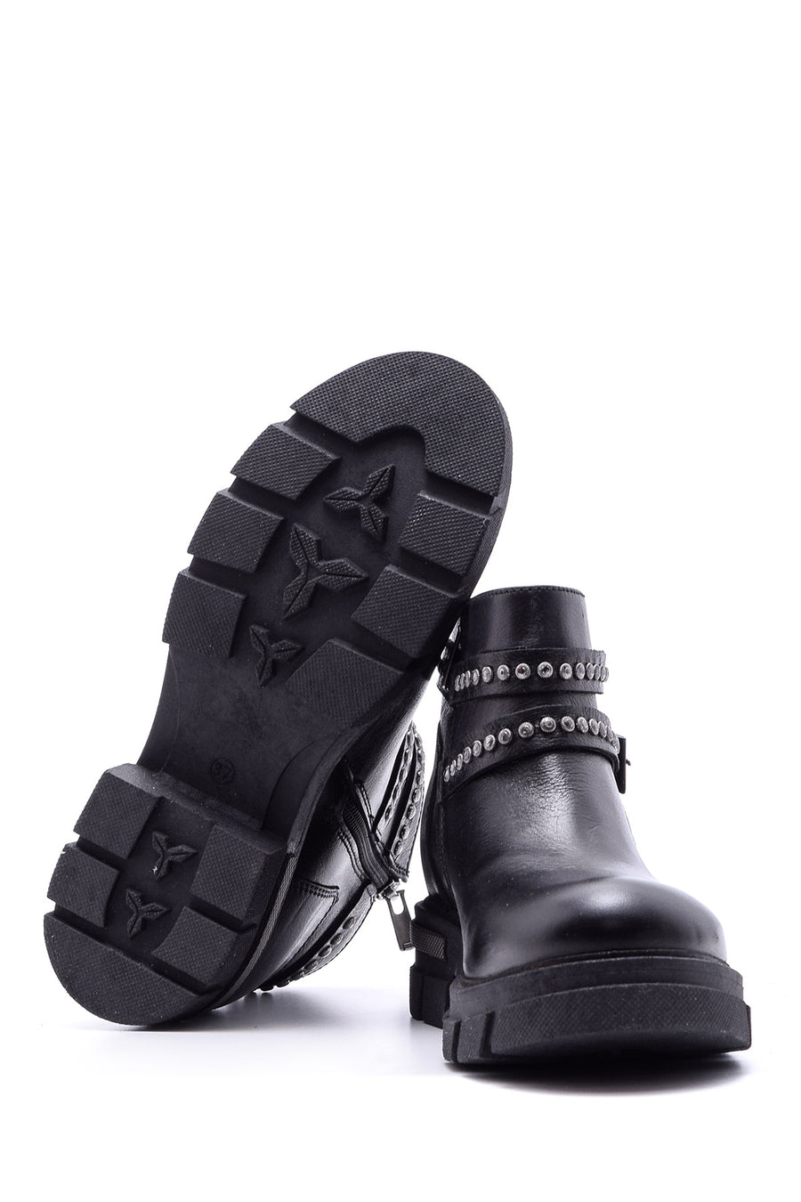 Women's Studded Detailed Leather Boots