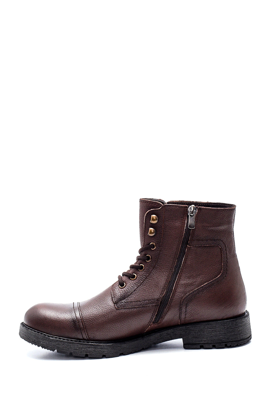 Men's Leather Zippered Boots