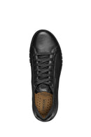 Geox Men's Black U Aerantis A - Tumb Laced Leather Sneaker | Derimod