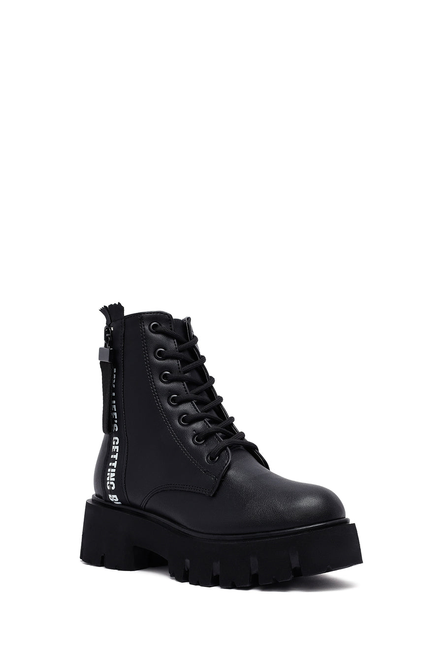 Women's Black Zippered Casual Boots