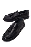 Erkek Siyah Püsküllü Deri Casual Loafer | Derimod