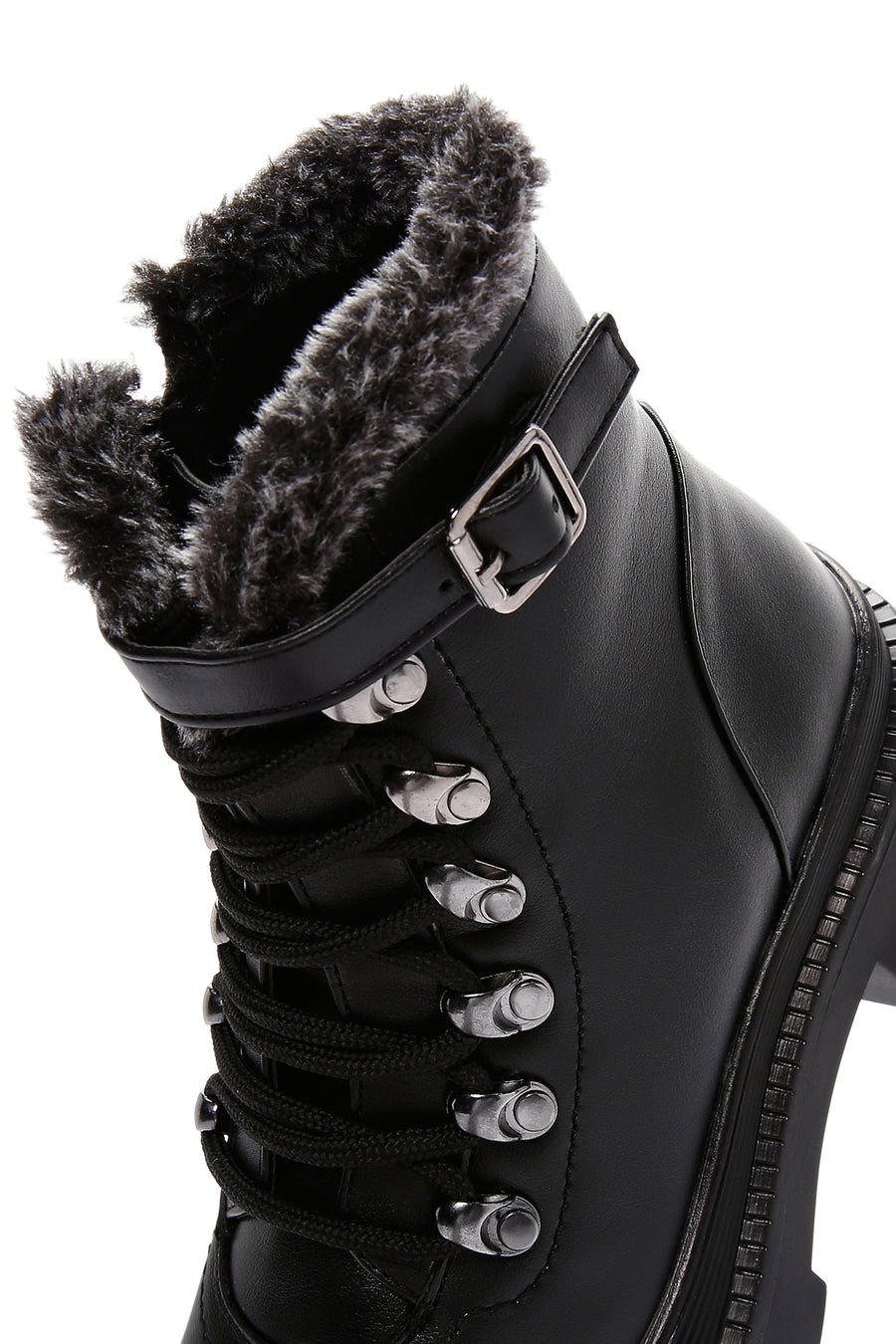 Women's Black Buckle Boots