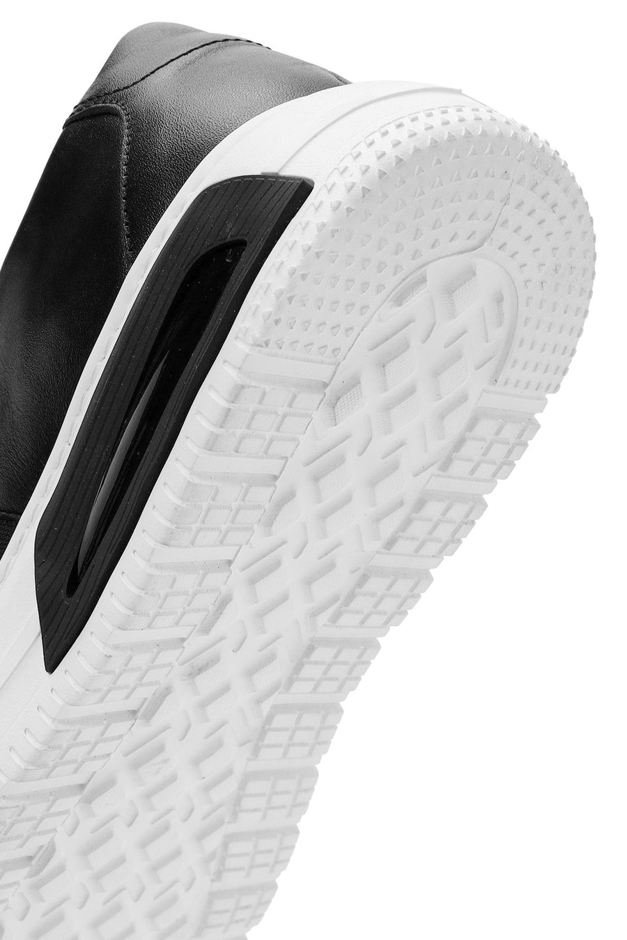 Erkek Siyah Bağcıklı Deri Sneaker