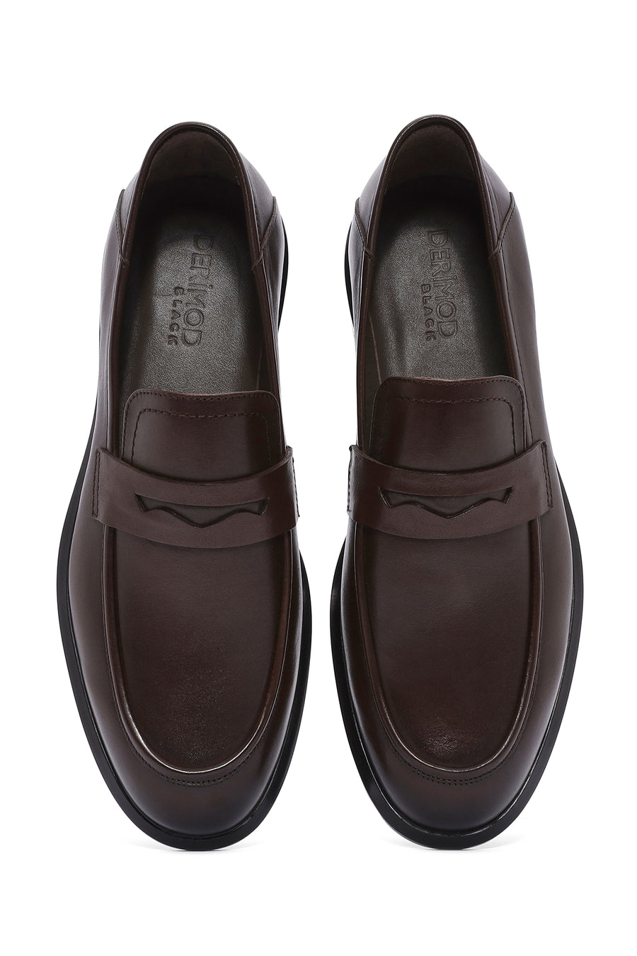 Erkek Kahverengi Deri Casual Loafer