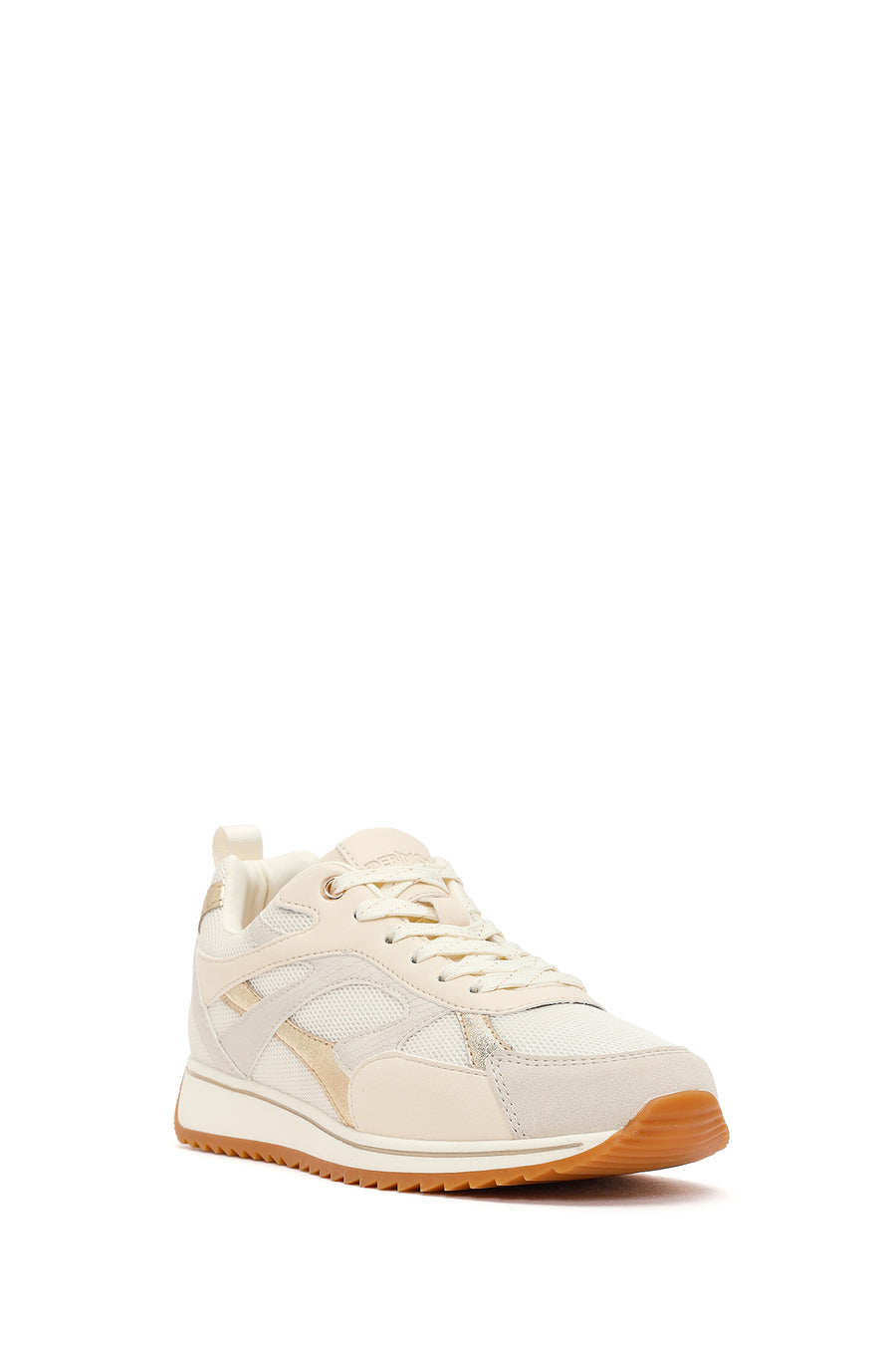 Kadın Bej Bağcıklı Sneaker