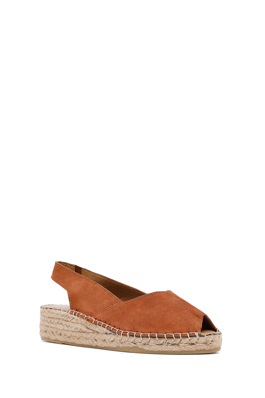 Women's Orange Suede Espadrille Sandals