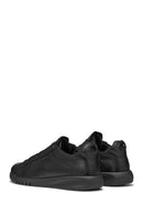 Geox Men's Black U Aerantis A - Tumb Laced Leather Sneaker | Derimod