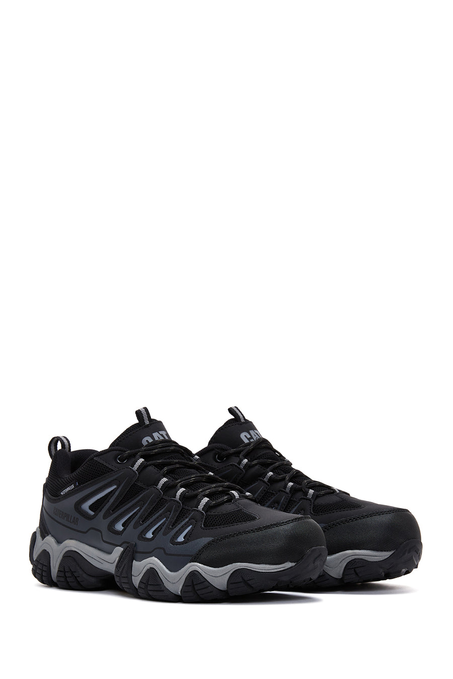 Caterpillar Men's Black Leather Waterproof Outdoor Shoes