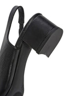 Derimod Flex Women's Black Open Back Thick Low Heel Leather Shoes | Derimod