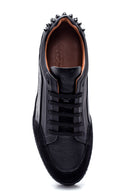 Erkek Deri Zımba Detaylı Sneaker | Derimod