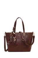 Woman Brown Long-Strap Printed Shoulder Bag | Derimod