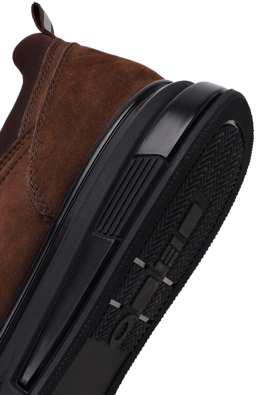 Male Brown Lace-Up Nubuck Leather Sneaker