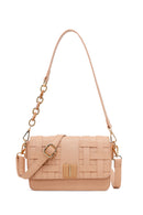 Woman Beige Long-Strap Knitted Crossbody Bag | Derimod