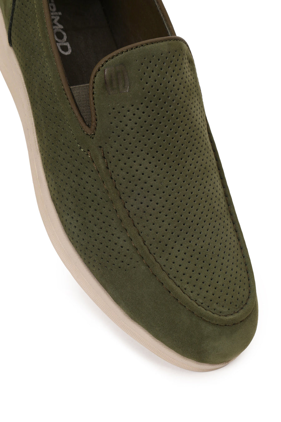 Male Khaki Nubuck Leather Loafer