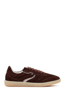 Women's Brown Lace-up Suede Leather Sneaker | Derimod
