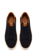 Male Black Lace-Up Nubuck Leather Sneaker | Derimod