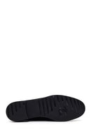 Kadın Siyah Tokalı Süet Deri Maskülen Loafer | Derimod