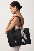 Woman Black Printed Classic Shoulder Bag | Derimod