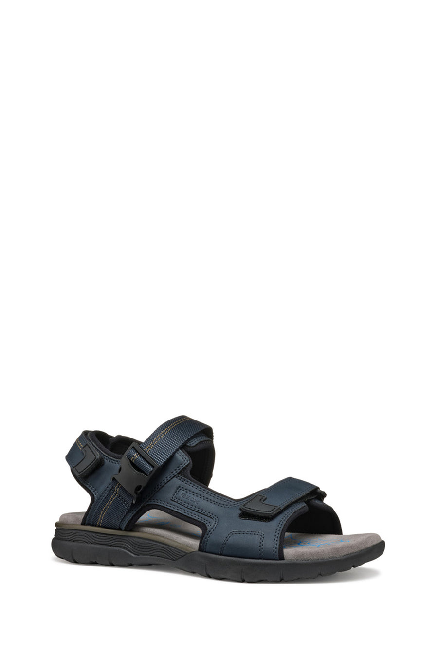 Geox Men's Navy Blue U Spherica Ec5 B- Nbk Synt.Le Double Strap Fabric Sandals