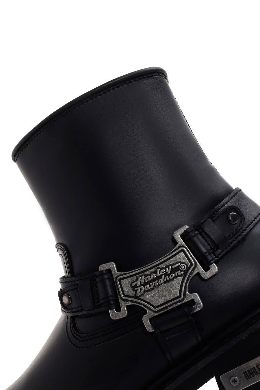 Harley Davidson Erkek Siyah Estes Fermuarlı Deri Bot
