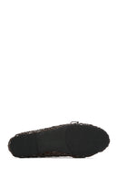 Women's Brown Braided Ballerina | Derimod