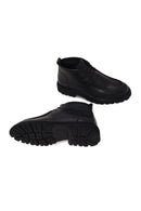 Male Black Lace-up Leather Casual Boots | Derimod