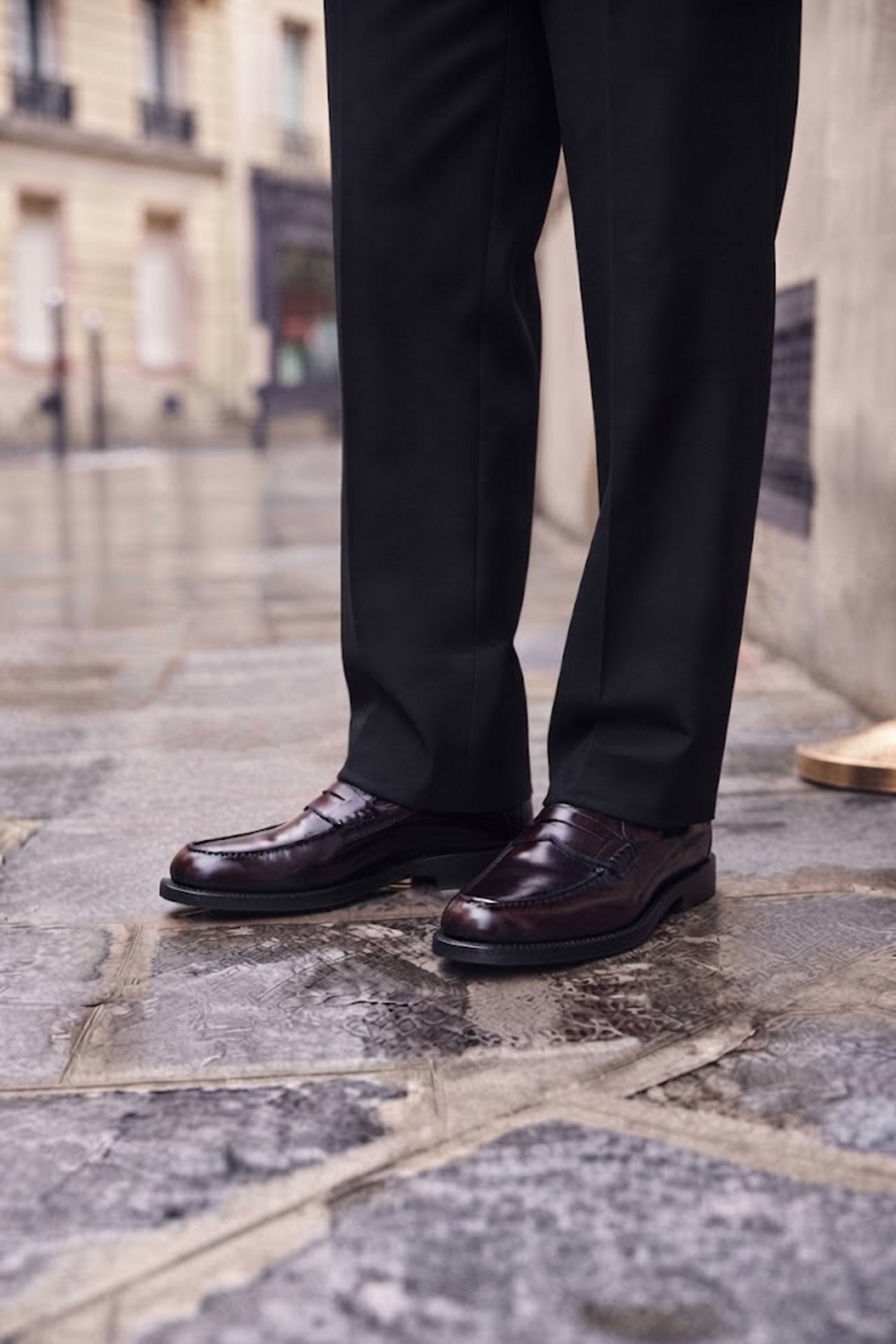 Male Burgundy Leather Casual Loafer