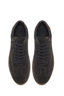 Male Anthracite Lace-up Thick-soled Suede Leather Sneaker | Derimod