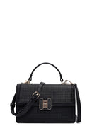 Women's Black Printed Long Strap Crossbody Bag | Derimod