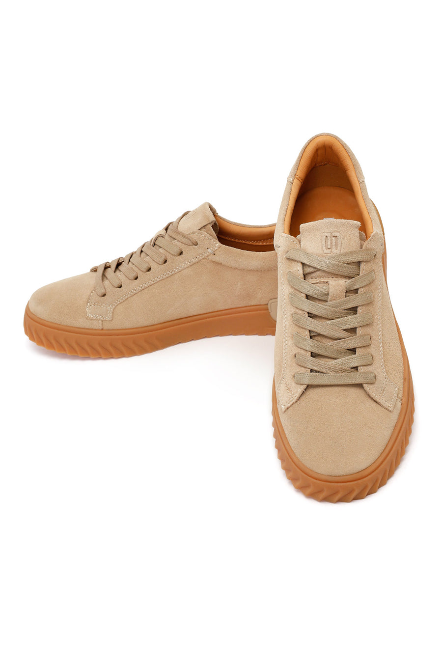 Male Beige Lace-up Suede Casual Sneaker