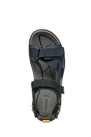 Geox Men's Navy Blue U Terreno + Grip B Te + Nbk Sy Double Strap Fabric Sandals | Derimod