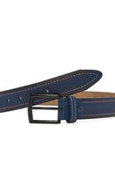Men's Navy Blue Leather Belt | Derimod