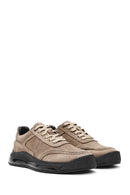 Male Mink Lace-Up Nubuck Leather Sneaker | Derimod