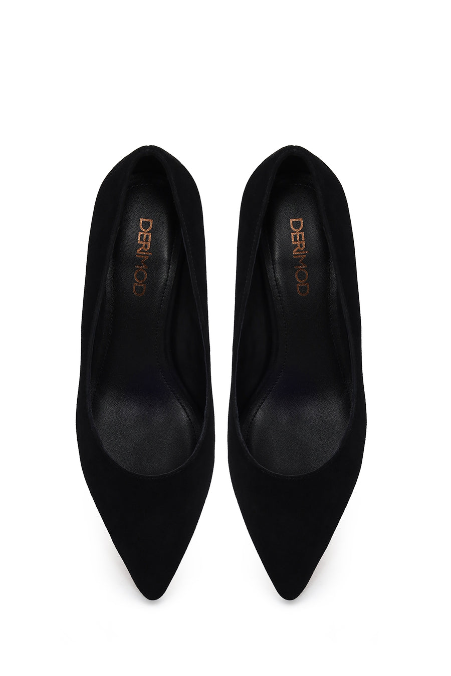 Woman Black Short Thin-Heeled Suede Stiletto