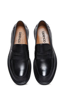 Erkek Siyah Deri Casual Loafer | Derimod
