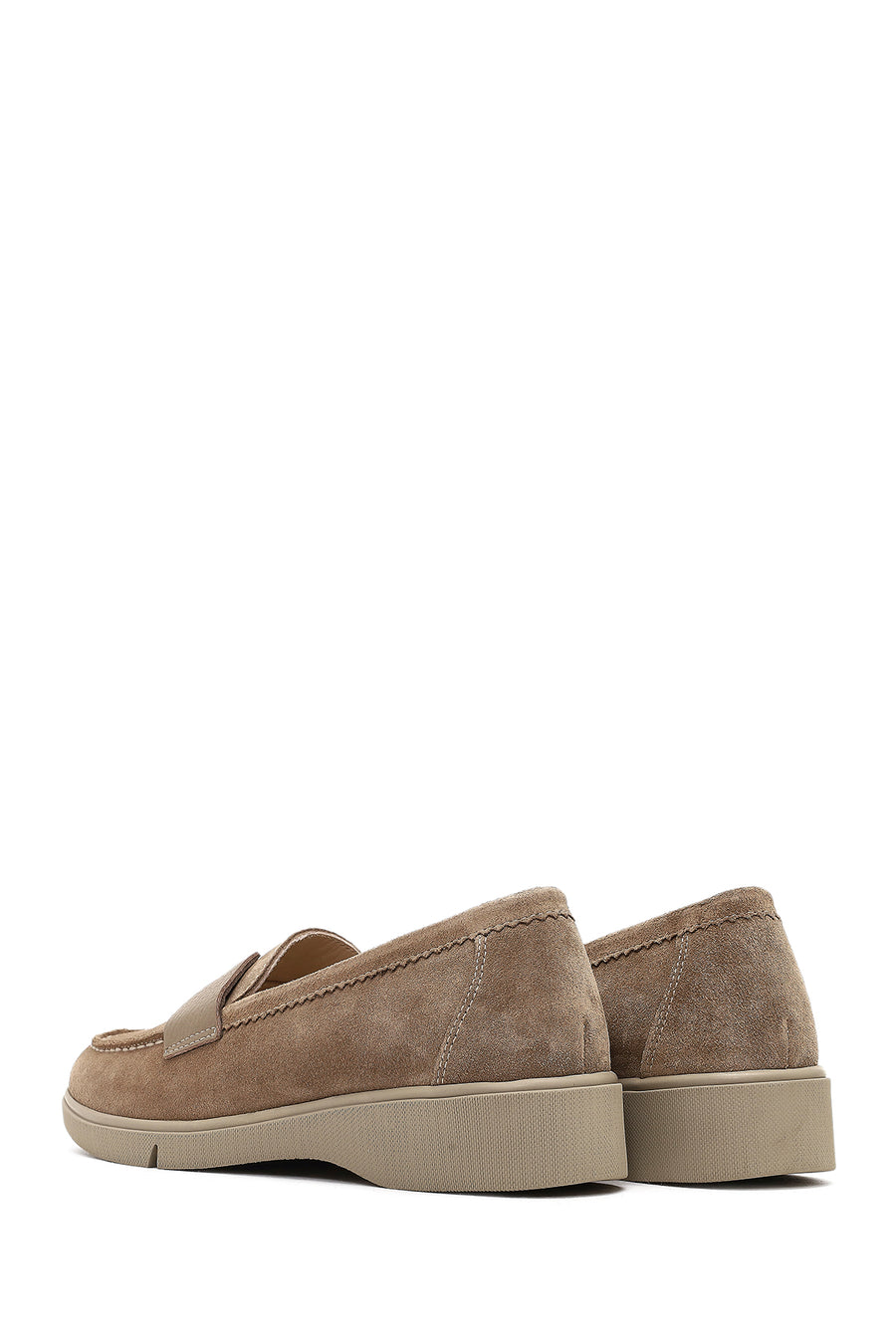Kadın Vizon Süet Deri Comfort Loafer