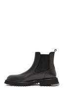 Men's Black Leather Chelsea Boots | Derimod