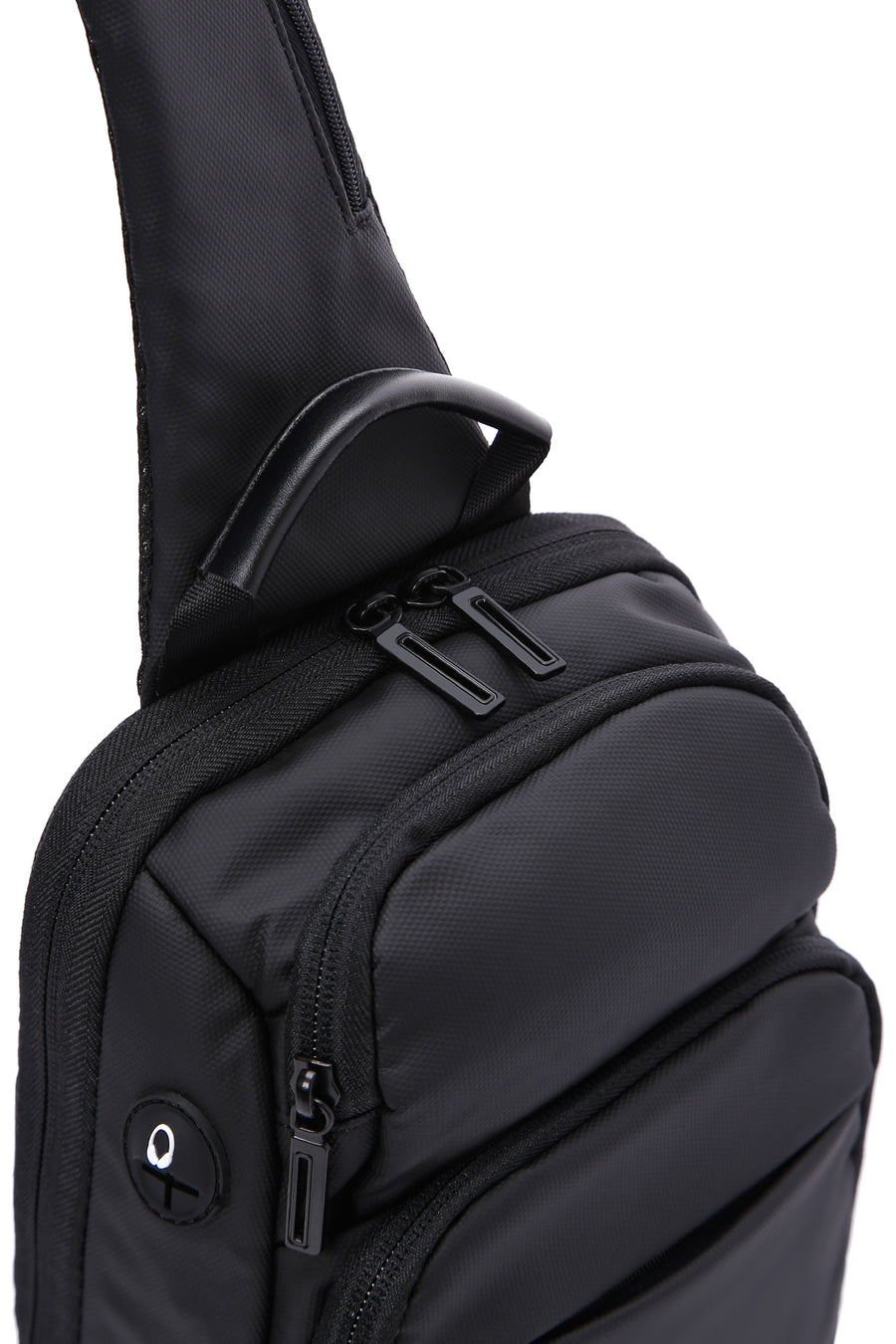 D-Pack Men's Black Technological Fabric Crossbody Bag