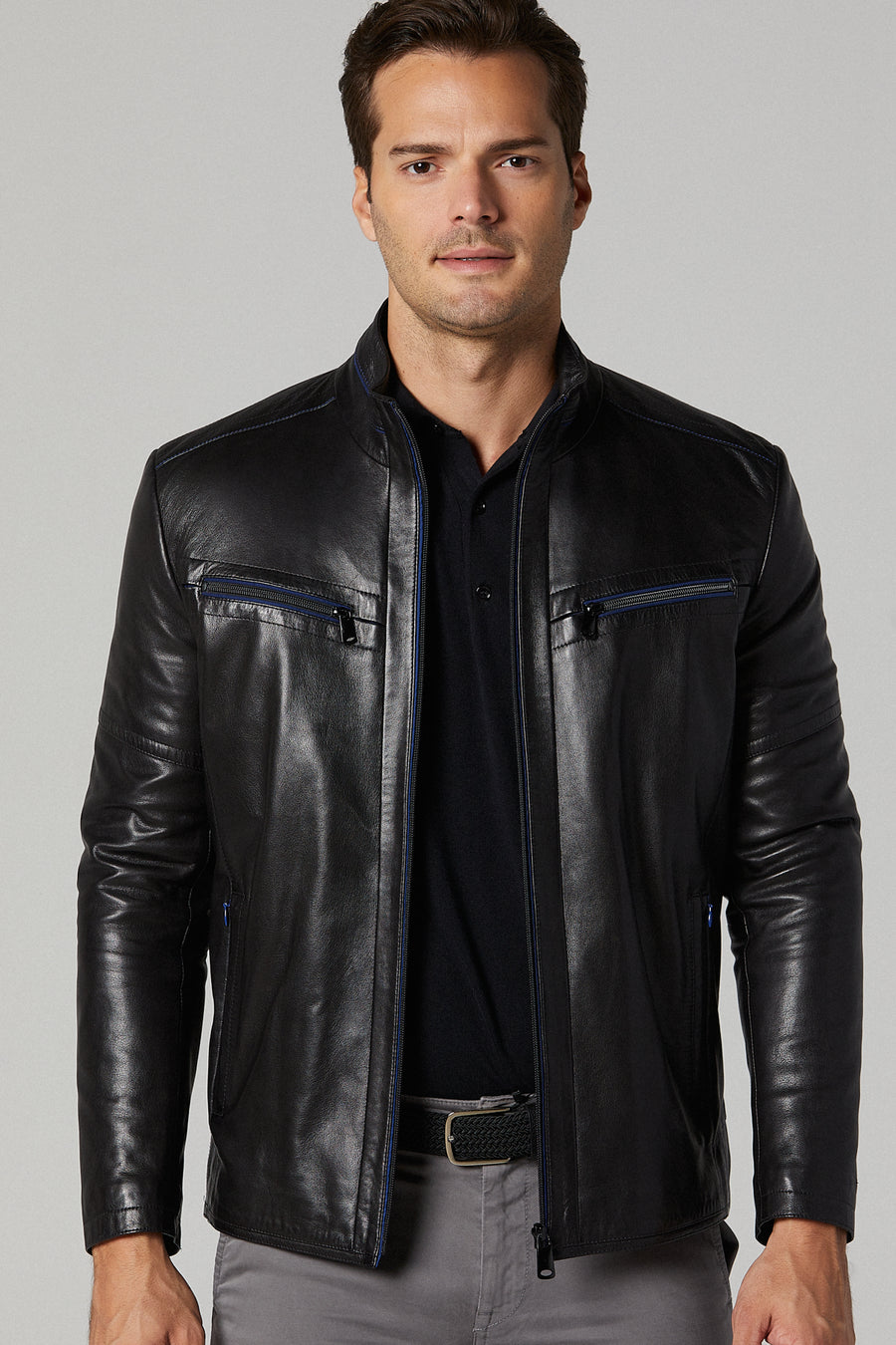 Navas Men's Leather Jacket