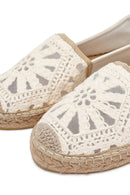 Kadın Krem Desenli Espadril | Derimod